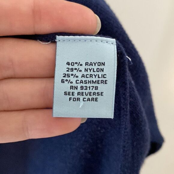 Vass Joan Vass, Navy Long Sleeve Sweater Dress, Size S, EUC - Picture 2 of 6